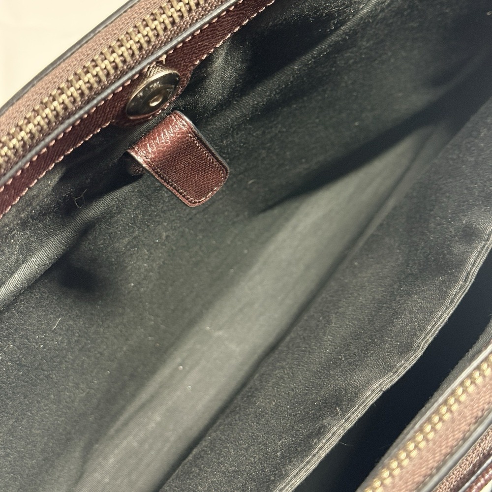 Coach F59141 Perry Metropolitan Oxblood Leather Business Tote Briefcase Unisex - Picture 13 of 16